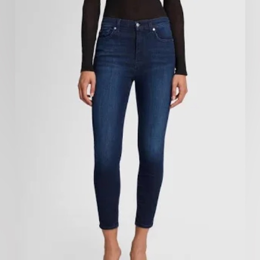7 For All Mankind B(air) MidRise Ankle Skinny Denim Jeans Size 25